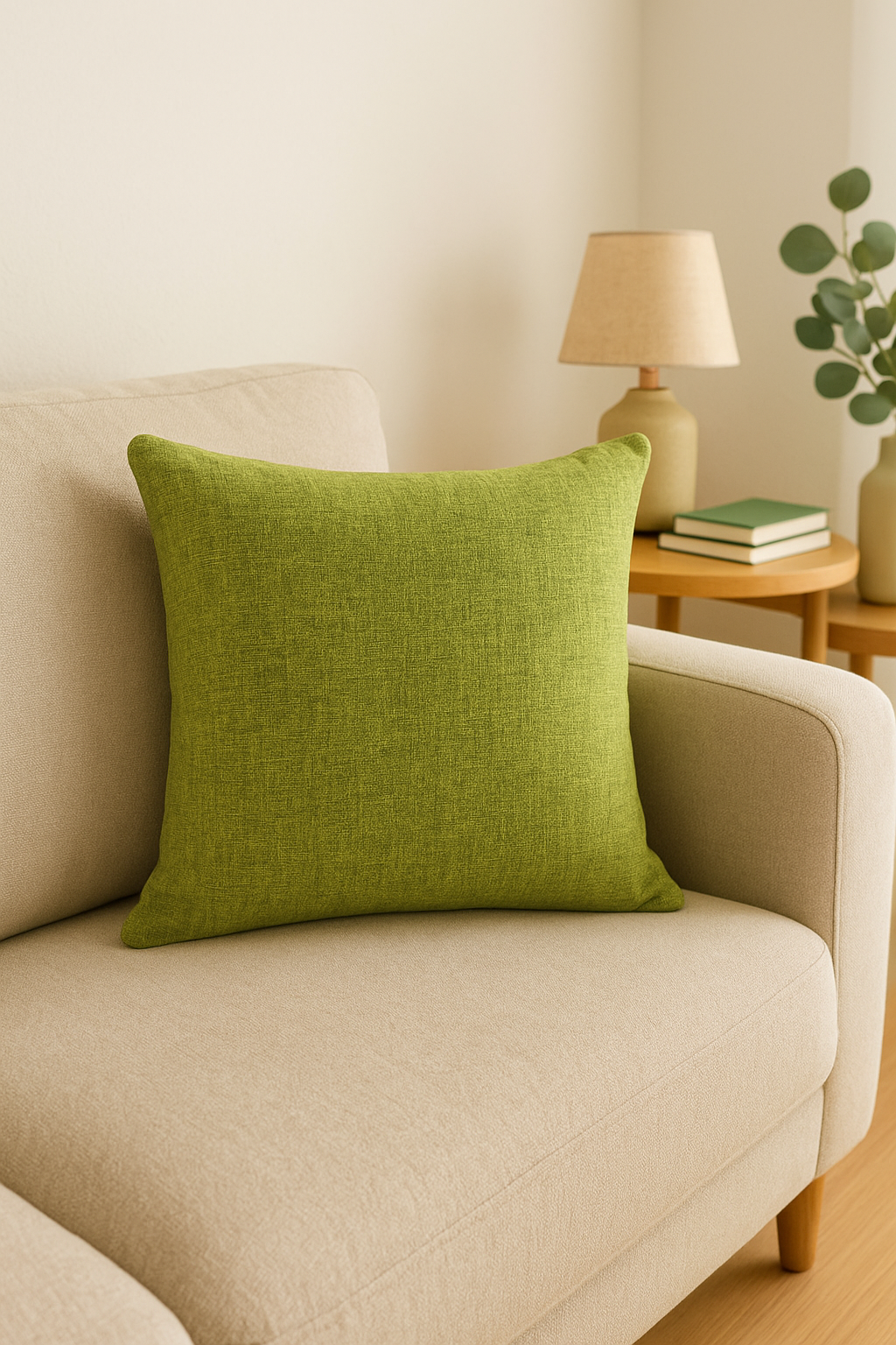 Thick Linen-Look Throw Pillow Cover for Scandinavian Interiors - view 2