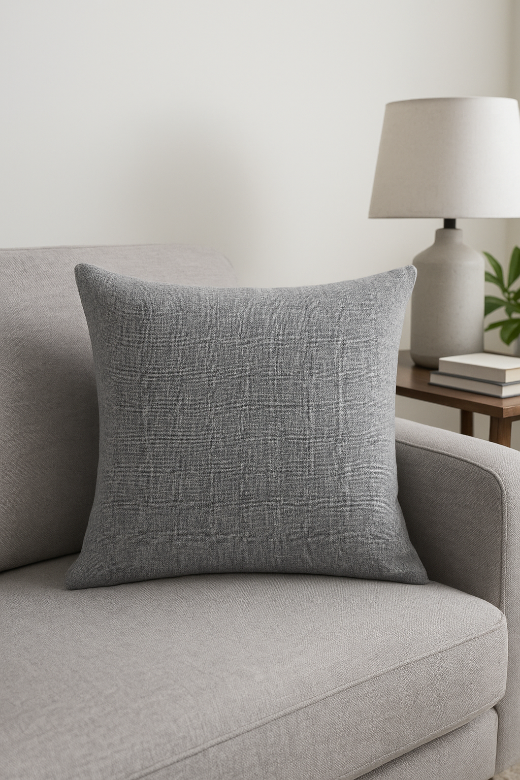 Custom thick linen throw pillow cover for interior decoration - view 2