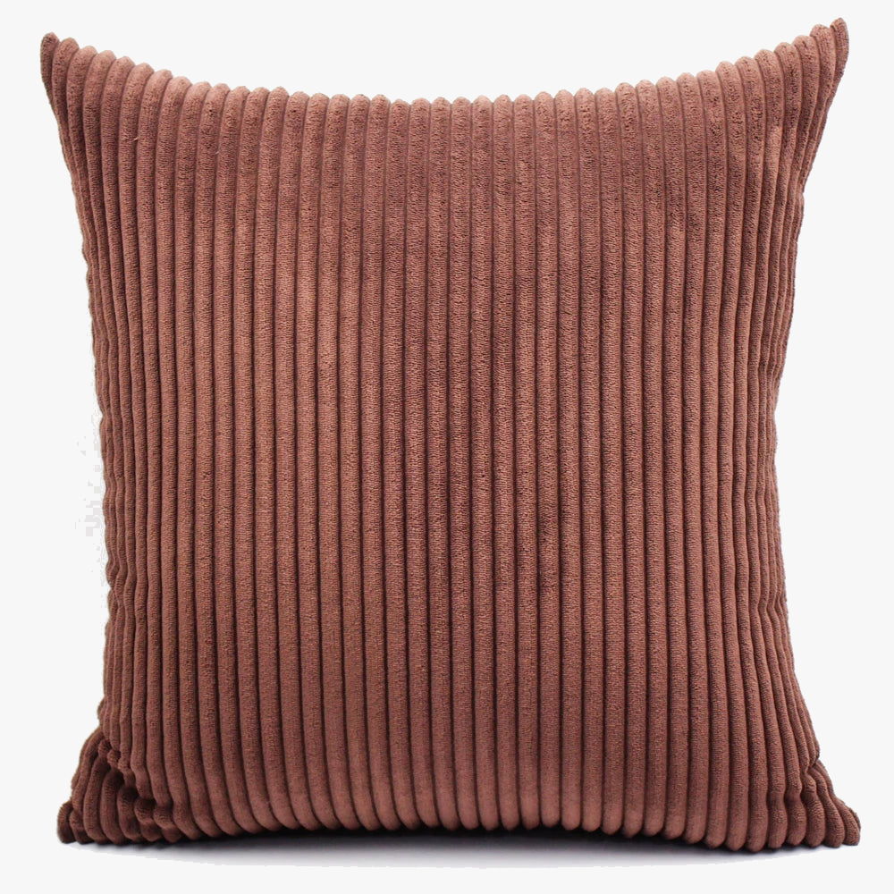 Straped ribbed velvet throw pillow cover for classic decoration