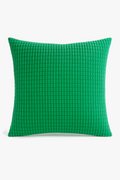 Plain Ribbed Velvet Throw Pillow Cover in Grandmother Grey