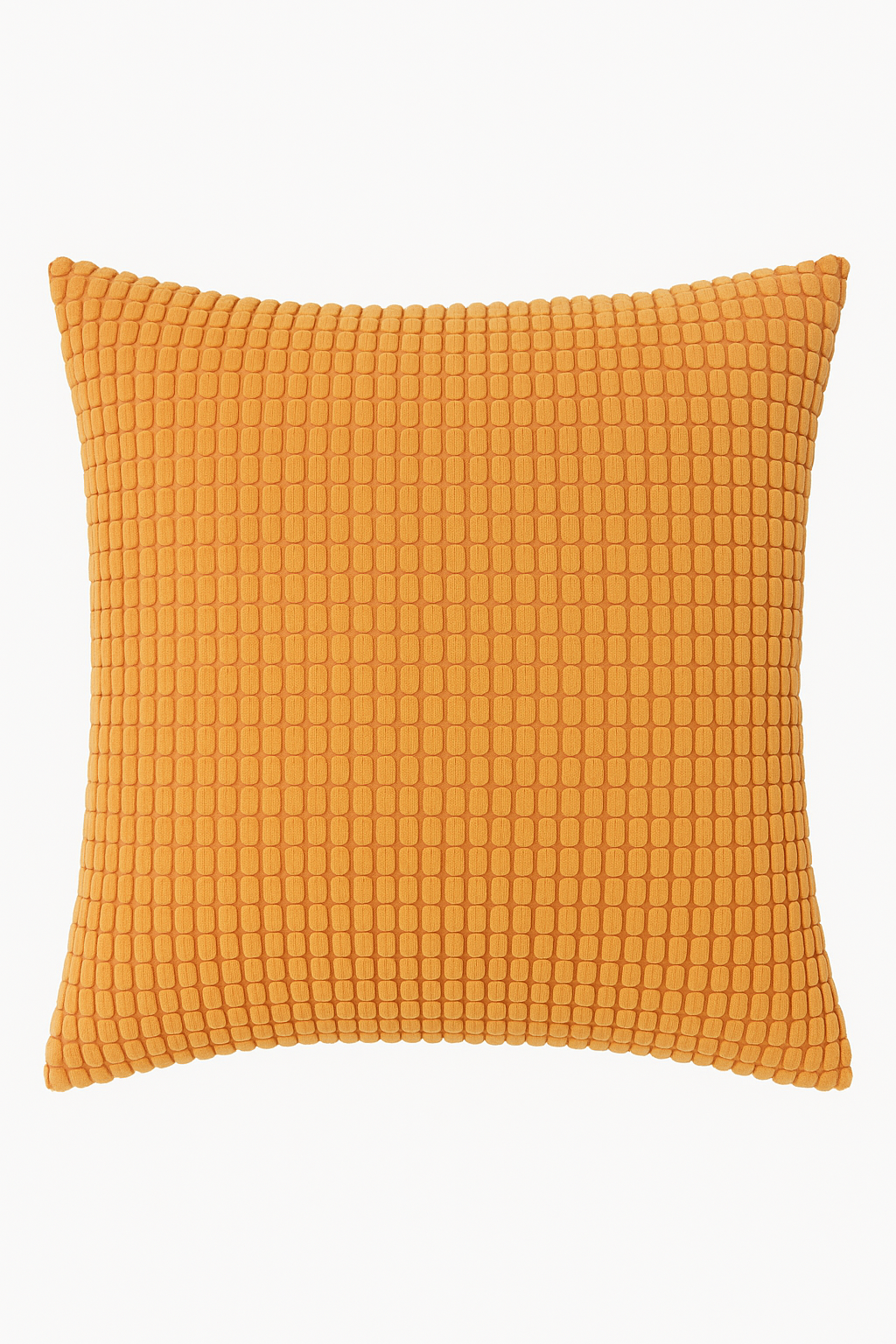 Ribbed Velvet Corn-Grain Throw Pillow Cover in Orange, Large Size