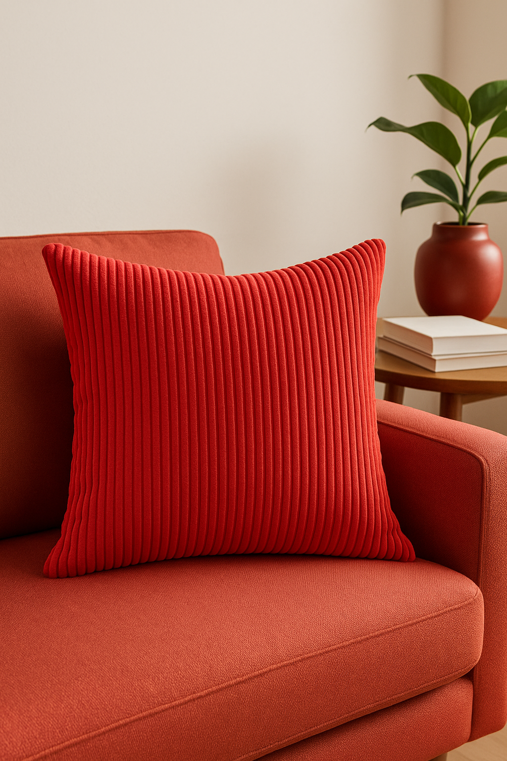 Straped ribbed velvet throw pillow cover 45 50 60 cm - view 2