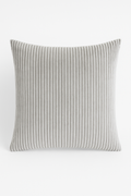 Chic Striped Ribbed Velvet Throw Pillow Cover
