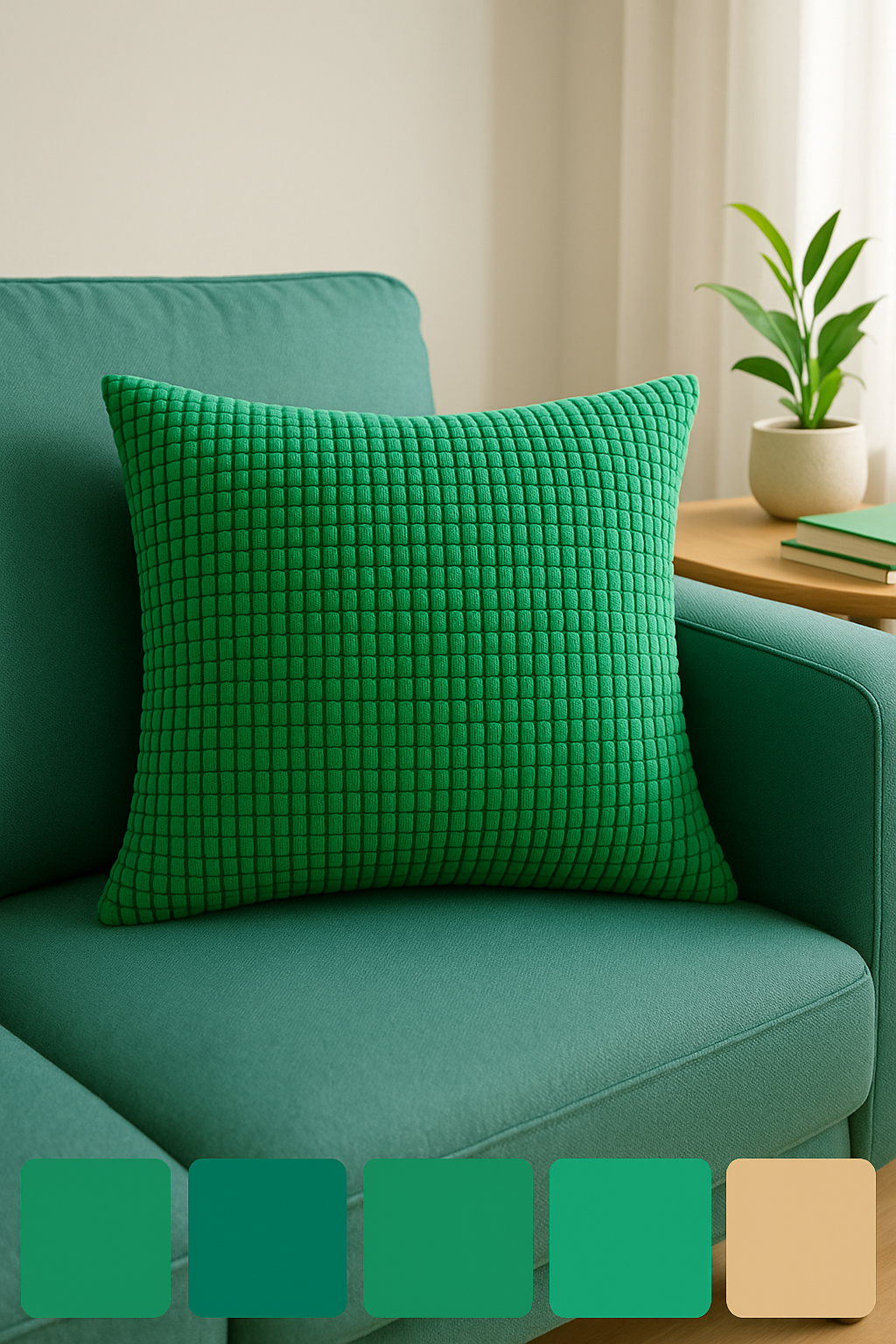 Plain Ribbed Velvet Throw Pillow Cover in Grandmother Grey - view 2