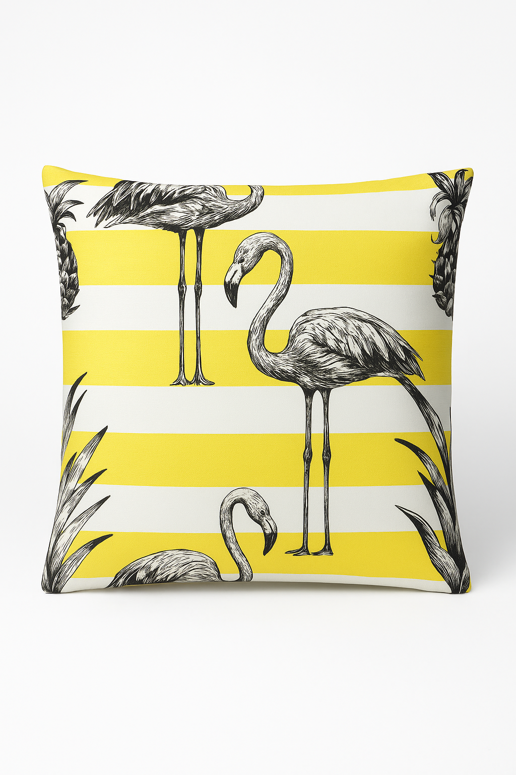 Pink flaming throw pillow cover for a trendy decor
