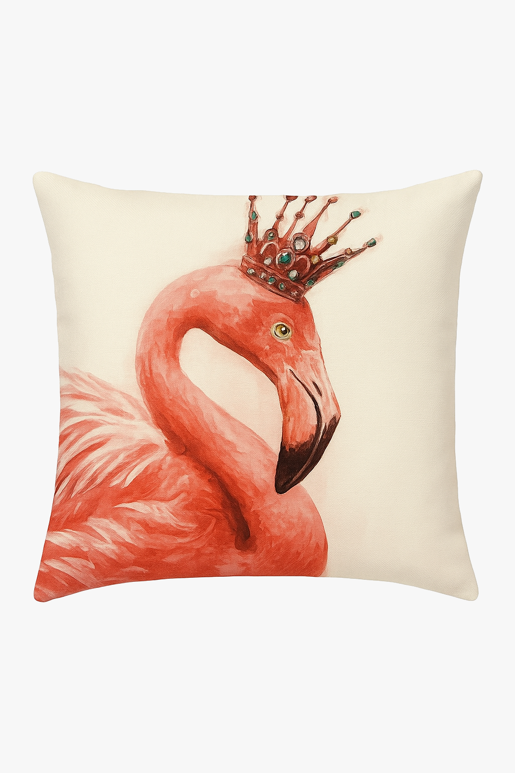 Pink Tropical Flamingo Throw Pillow Cover, 45x45 cm, Decorative Print