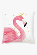 Pink Flamingo Tropical Throw Pillow Cover, 45x45 cm, Chic Resort Style