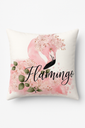 Pink Tropical Flamingo Throw Pillow Cover, 45x45 cm
