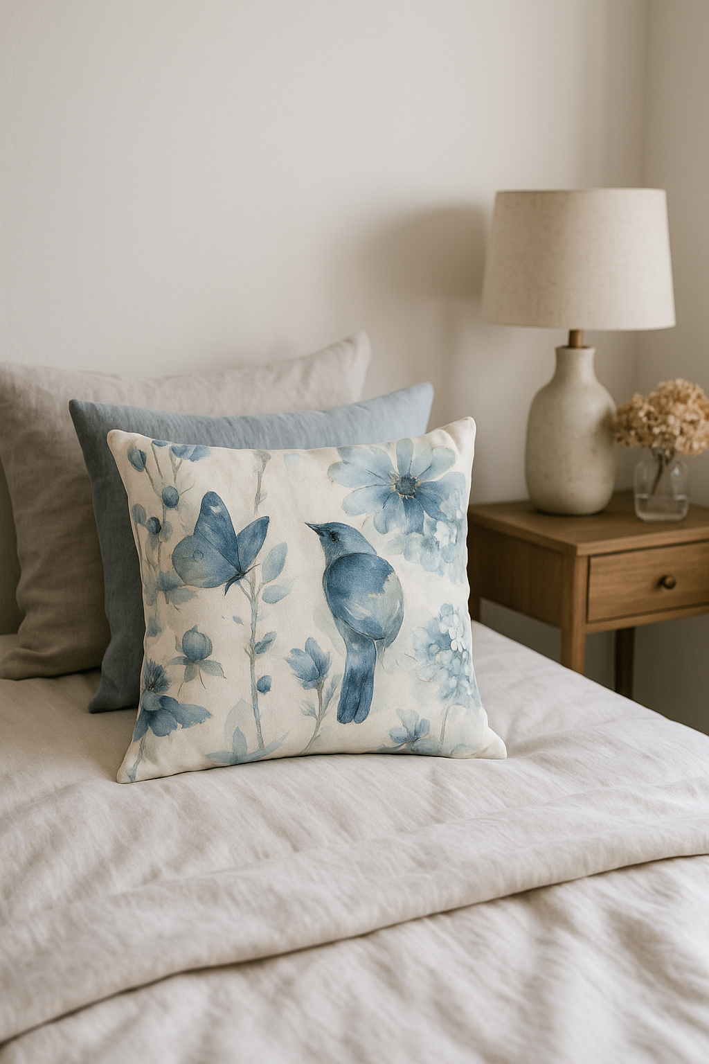 Sophisticated Ginkgo Floral Throw Pillow Cover for Interior Decor - view 2