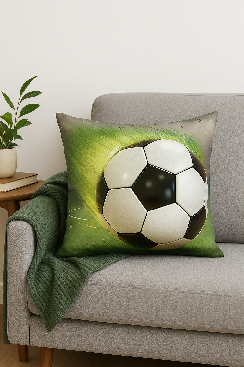 Indoor Football Throw Pillow Cover for Modern Interior Decoration - view 2