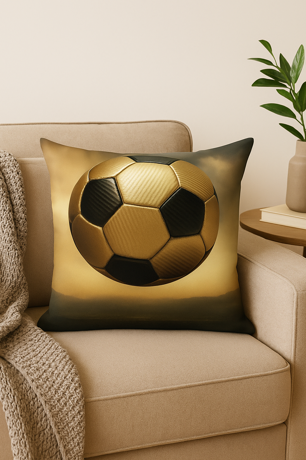 Dynamic Soccer Throw Pillow Cover for Home Decor - view 2