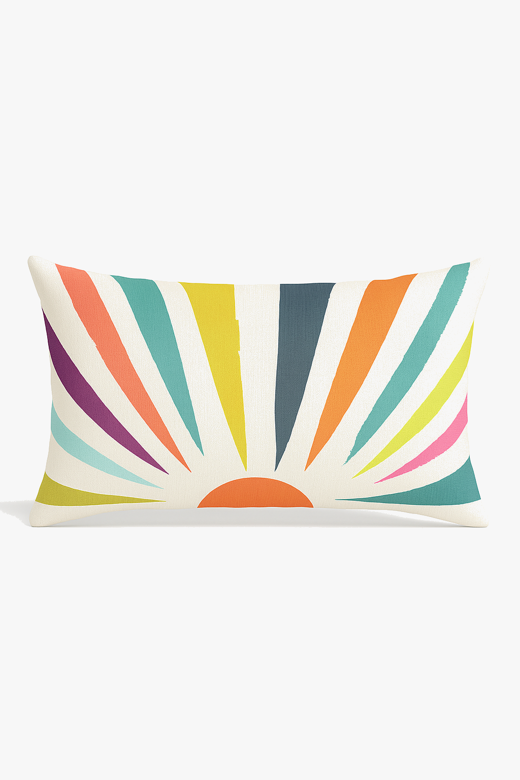 Bohemian Rainbow Geometric Throw Pillow Cover