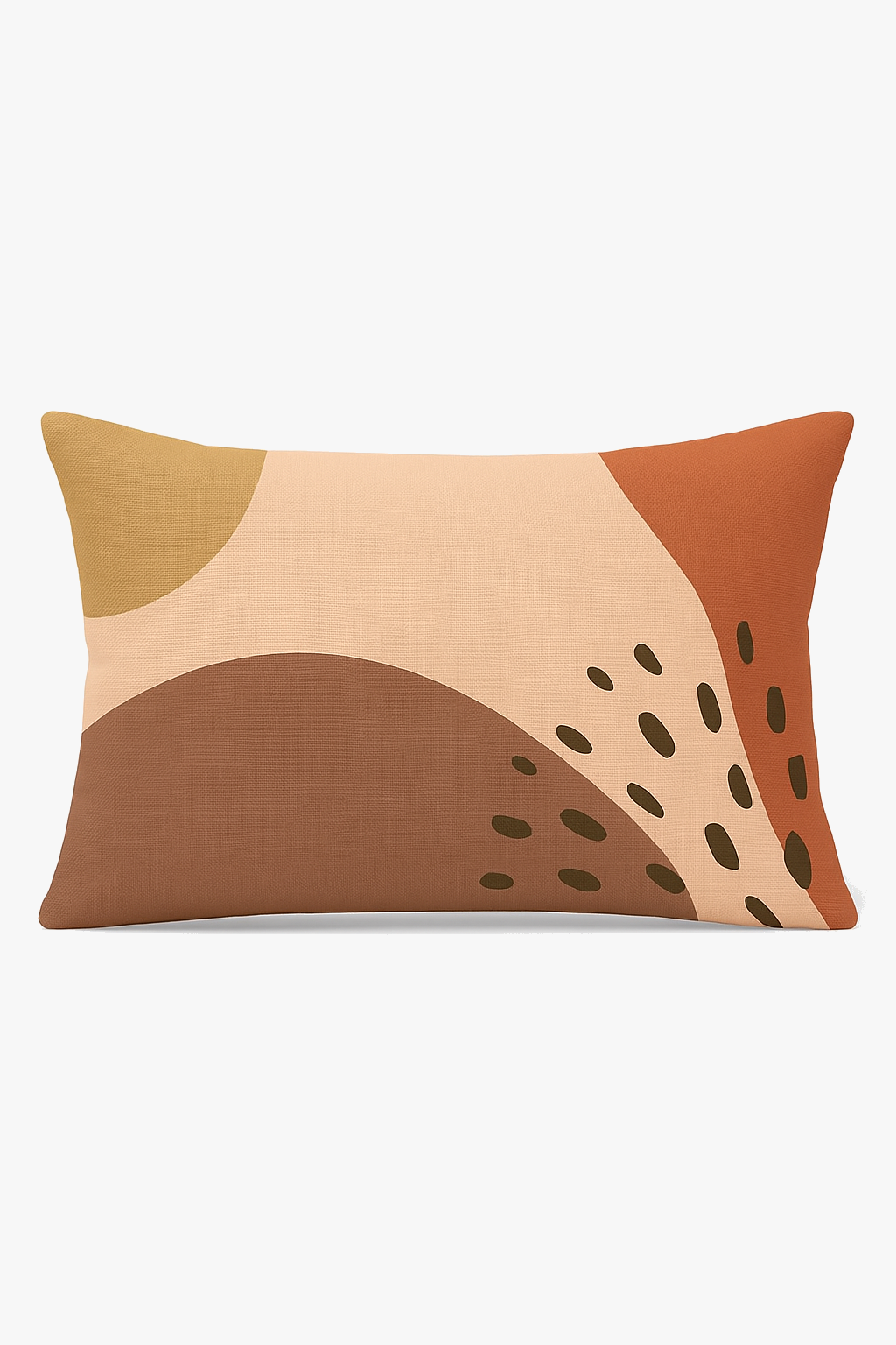 Botanical Rainbow Geometric Throw Pillow Cover with Vegetal Print
