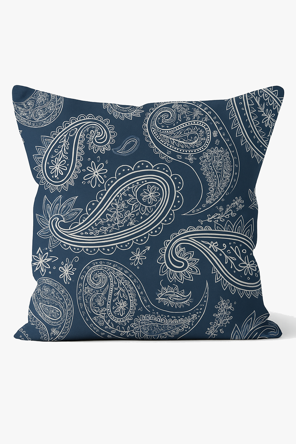 Navy Blue Geometric Nordic Throw Pillow Cover, Design 11