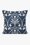Navy Blue Geometric Nordic Throw Pillow Cover, Design 7