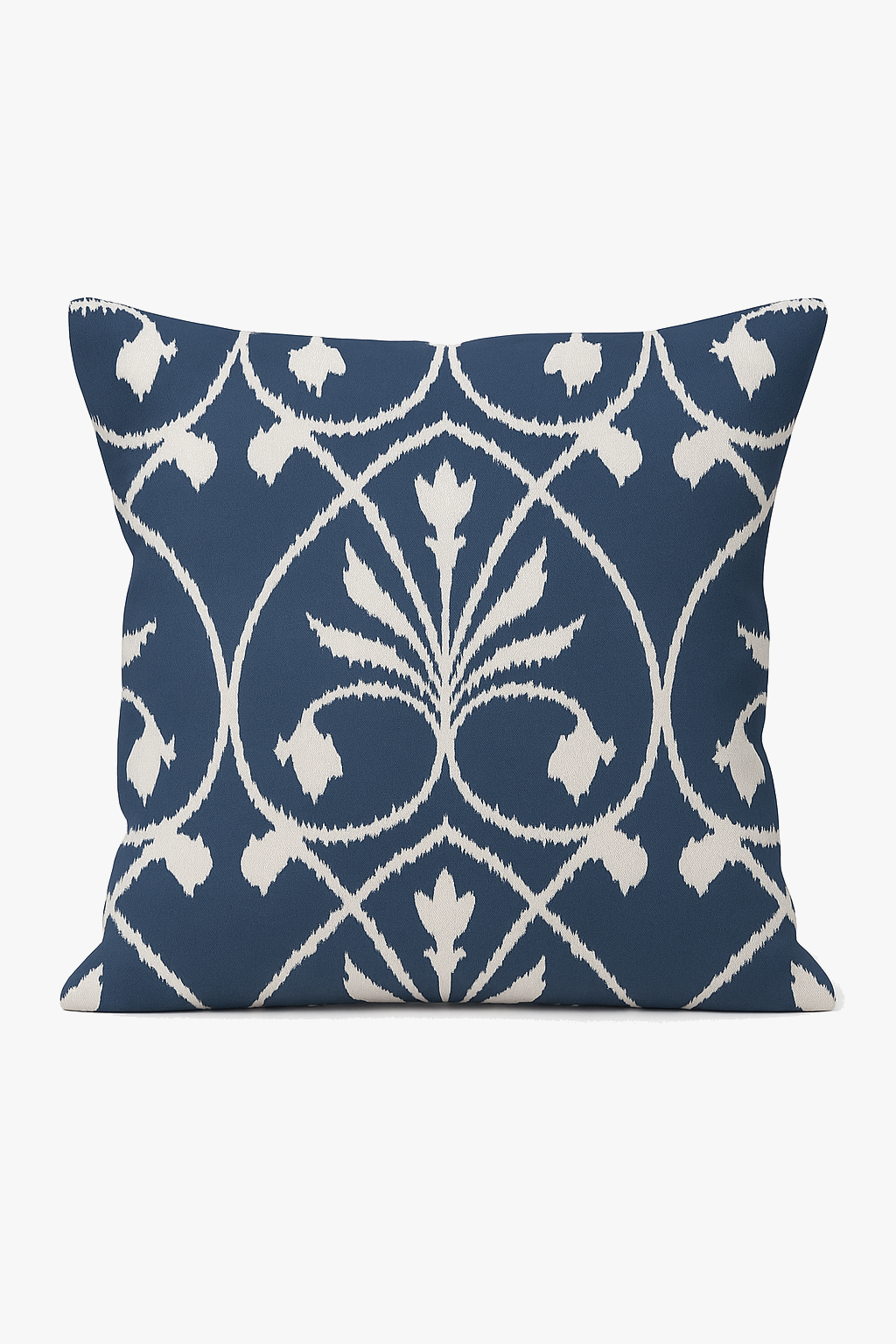 Navy Blue Geometric Nordic Throw Pillow Cover, Design 7