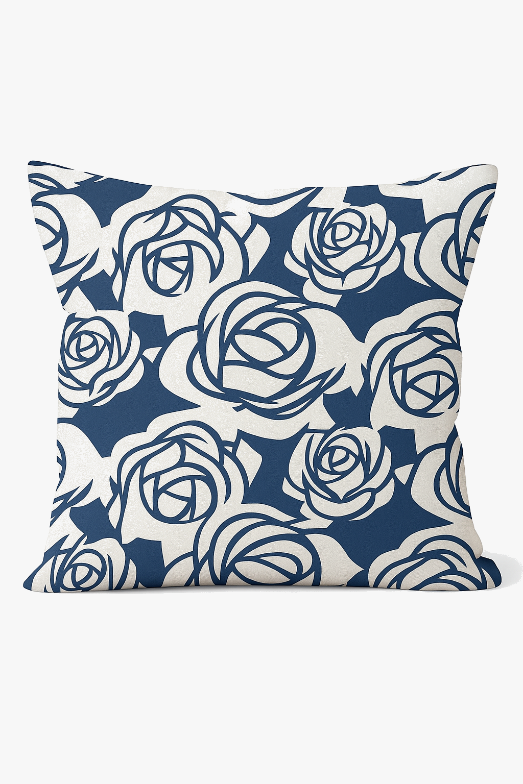 Navy Blue Geometric Nordic Throw Pillow Cover, Design 12