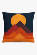 Wildflowers Geometric Throw Pillow Cover in Peach Skin Fabric