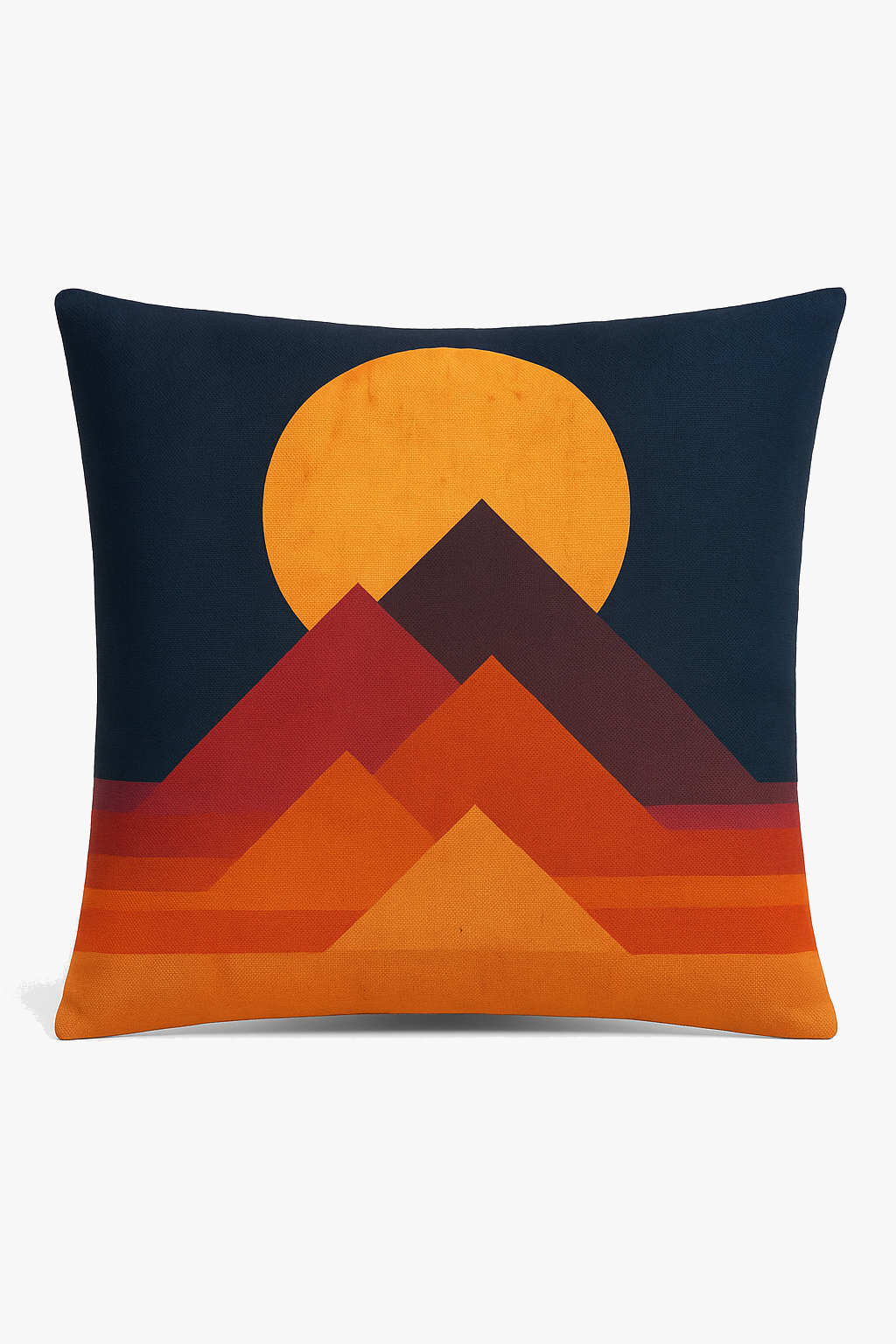 Wildflowers Geometric Throw Pillow Cover in Peach Skin Fabric