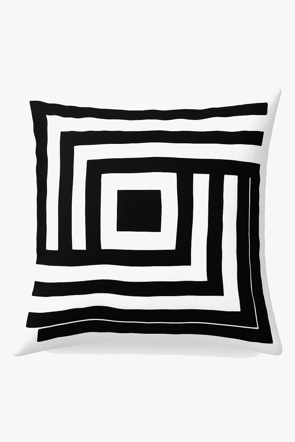 Geometric throw pillow cover black and white decorative