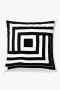 Geometric throw pillow cover black and white decorative