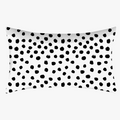 Structured Black and White Geometric Throw Pillow Cover