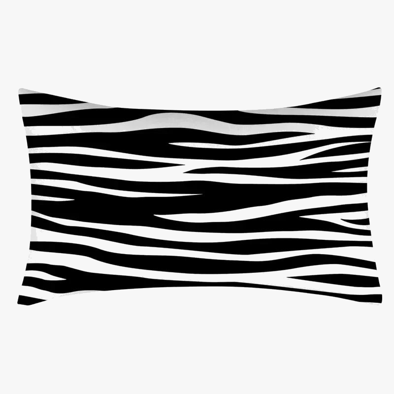 Black and White Geometric Throw Pillow Cover for Hotels and Guests