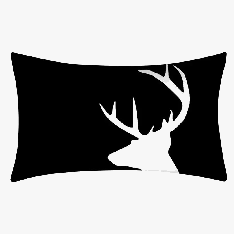 Black and White Geometric Throw Pillow Cover, Industrial Style