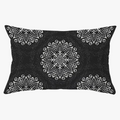 Chic Black and Yellow Geometric Throw Pillow Cover