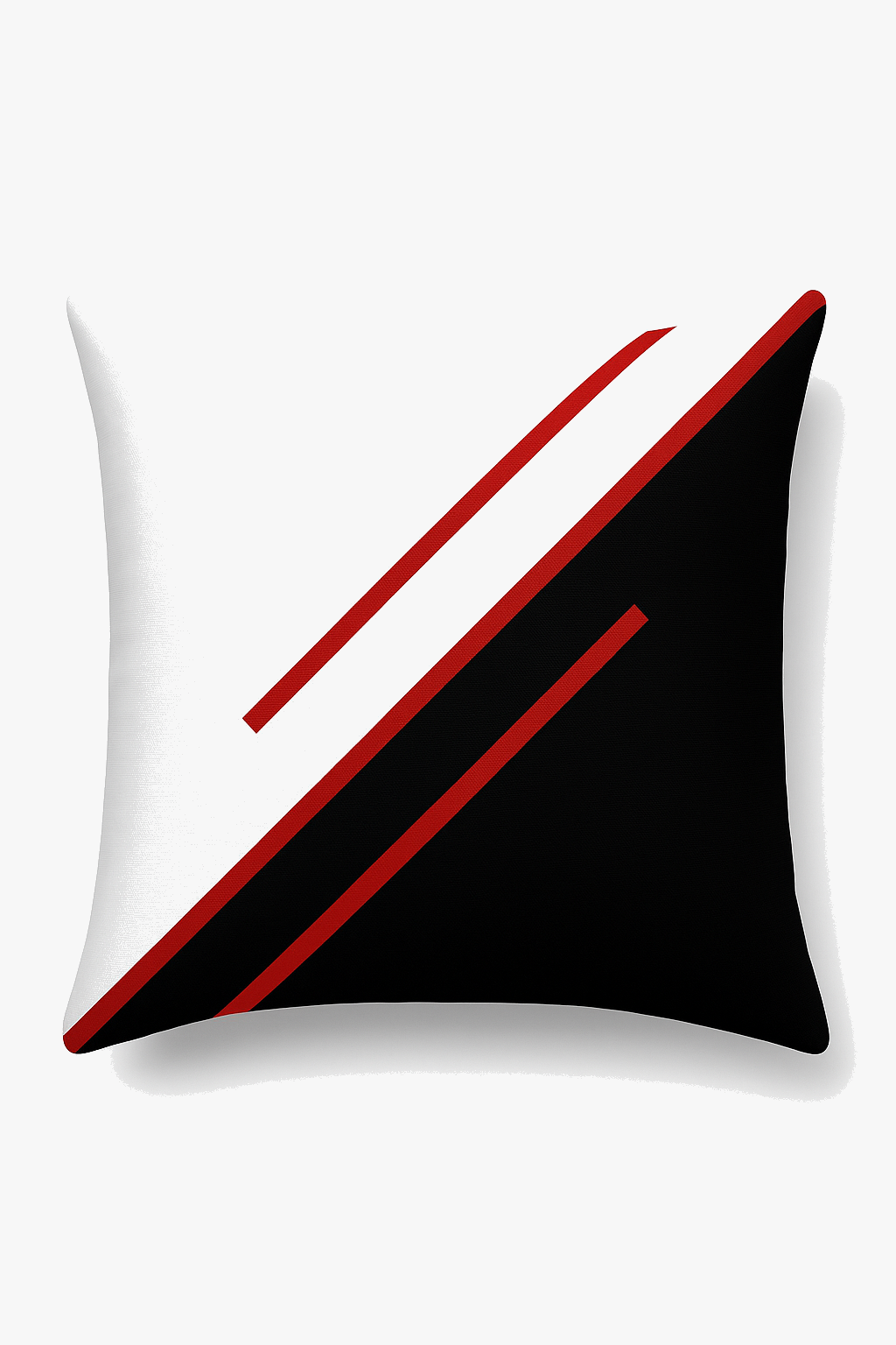 Black and Red Geometric Throw Pillow Cover for Bold Interiors