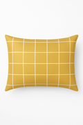 Rectangular Rainbow Geometric Throw Pillow Cover with Vegetal Print