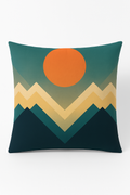 Geometric throw pillow cover wild flowers colored fishing skin