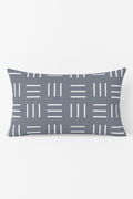 Balanced Line Grey Patchwork Geometric Throw Pillow Cover