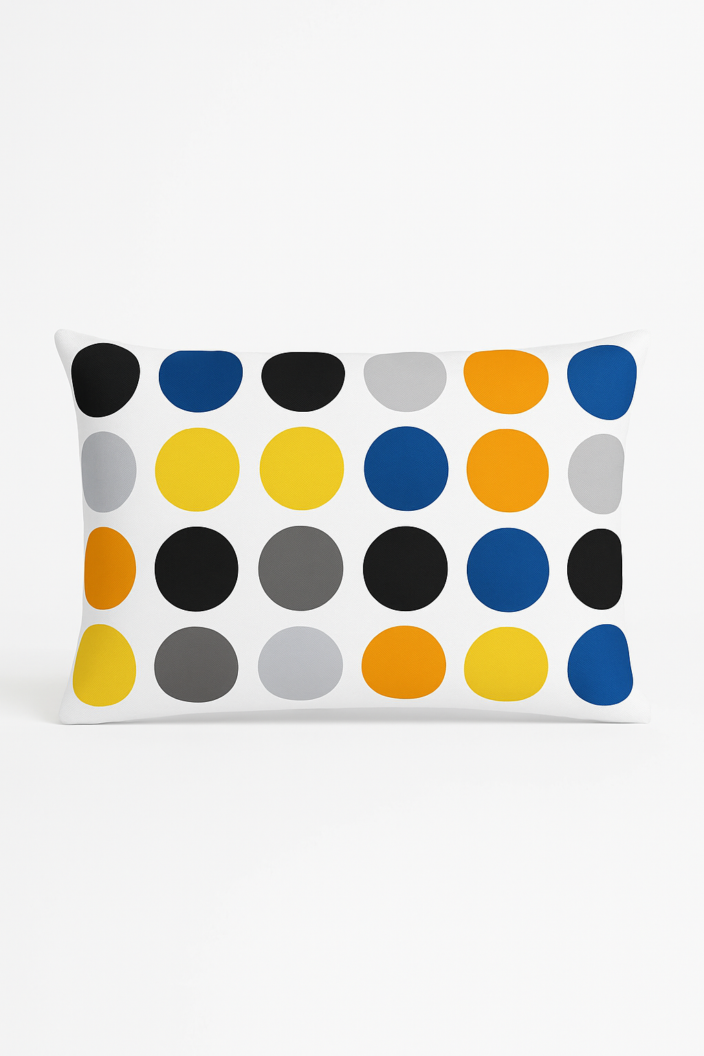 Yellow geometric throw pillow cover for modern decoration