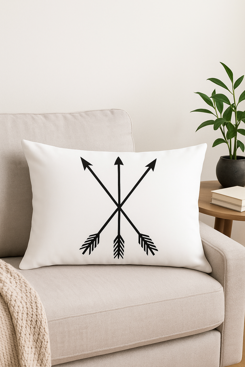 Black and White Marble Geometric Lumbar Pillow Cover, Design 10 - view 2