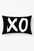 Black and White Marble Geometric Lumbar Pillow Cover, Design 4