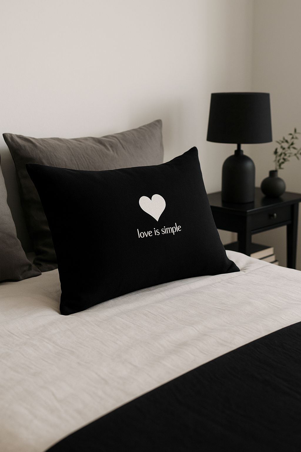 Black and White Marble Geometric Lumbar Pillow Cover, Design 3 - view 2