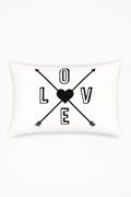 Black and White Marbled Geometric Throw Pillow Cover, Design Touch