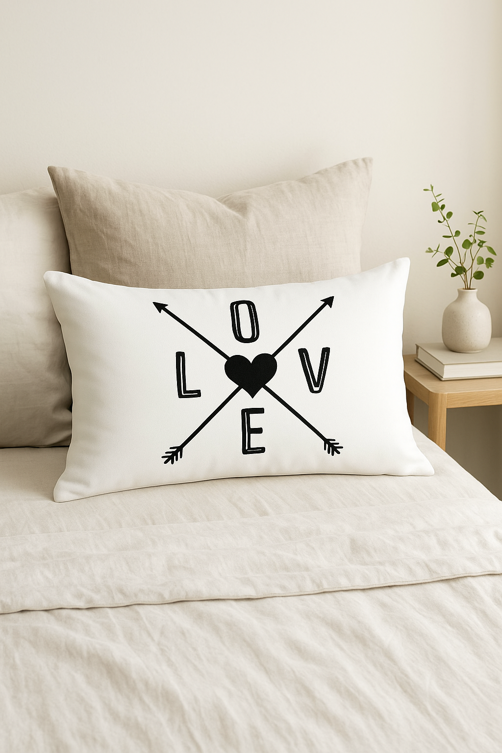 Black and White Marbled Geometric Throw Pillow Cover, Design Touch - view 2