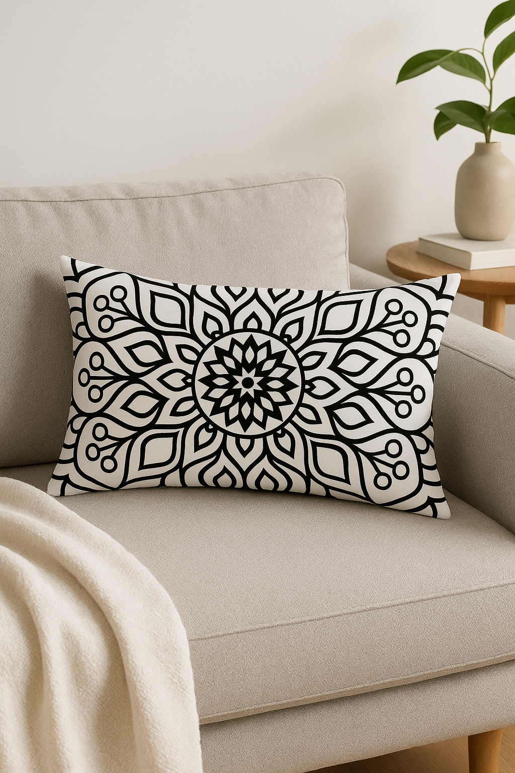 Mandala Geometric Throw Pillow Cover, 30 X 50 cm - view 2