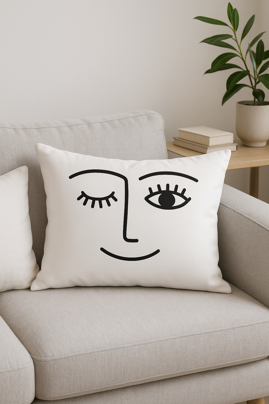 Black and White Mineral-Print Geometric Pillow Cover 30 X 50 cm - view 2