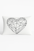 Black and White Geometric Throw Pillow Cover for Hotels 30 X 50 cm