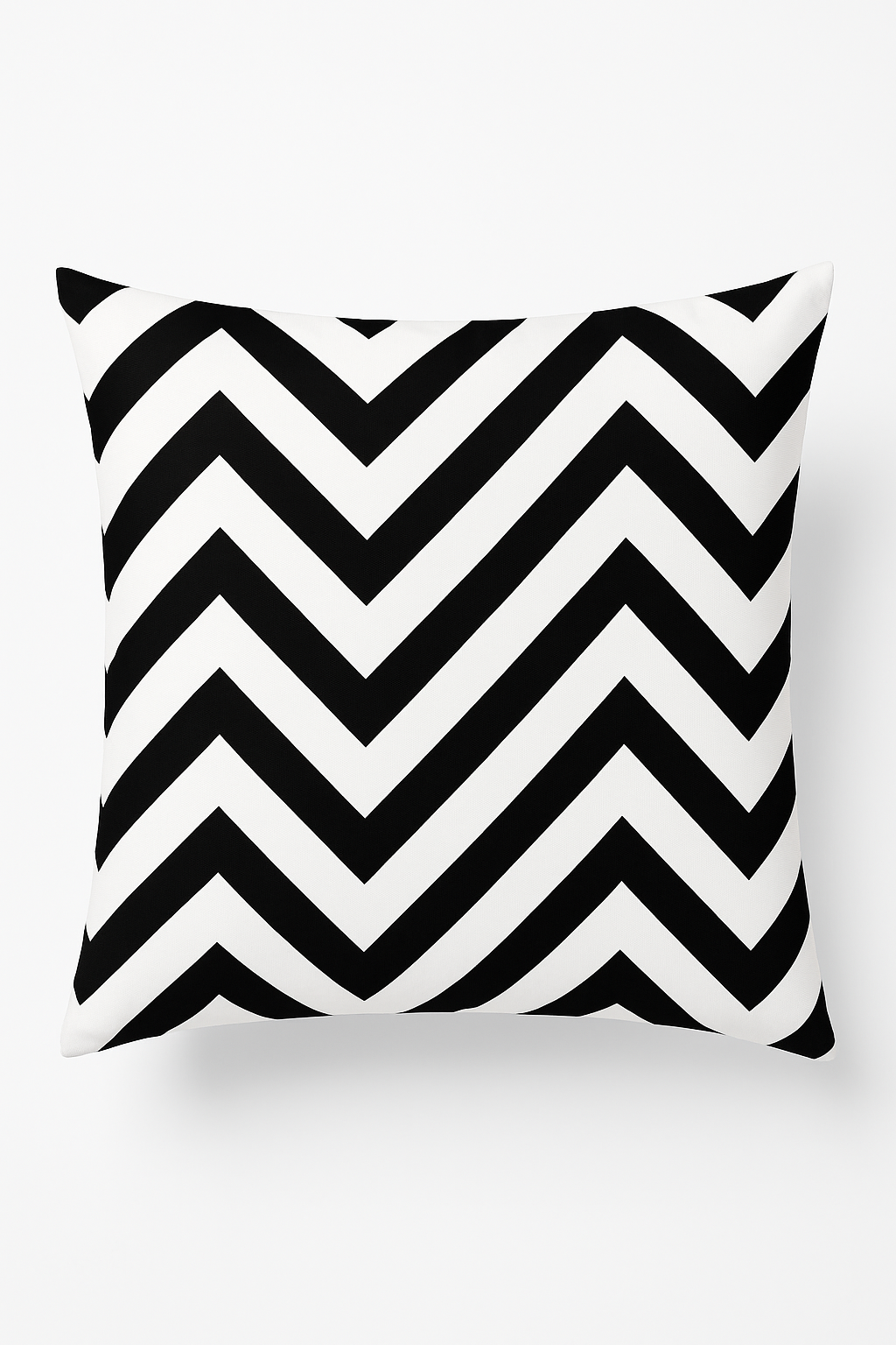 Black and White Corrugated Geometric Throw Pillow Cover, Style Two