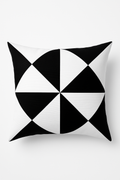 Black and white geometric throw pillow cover corrugated decorative
