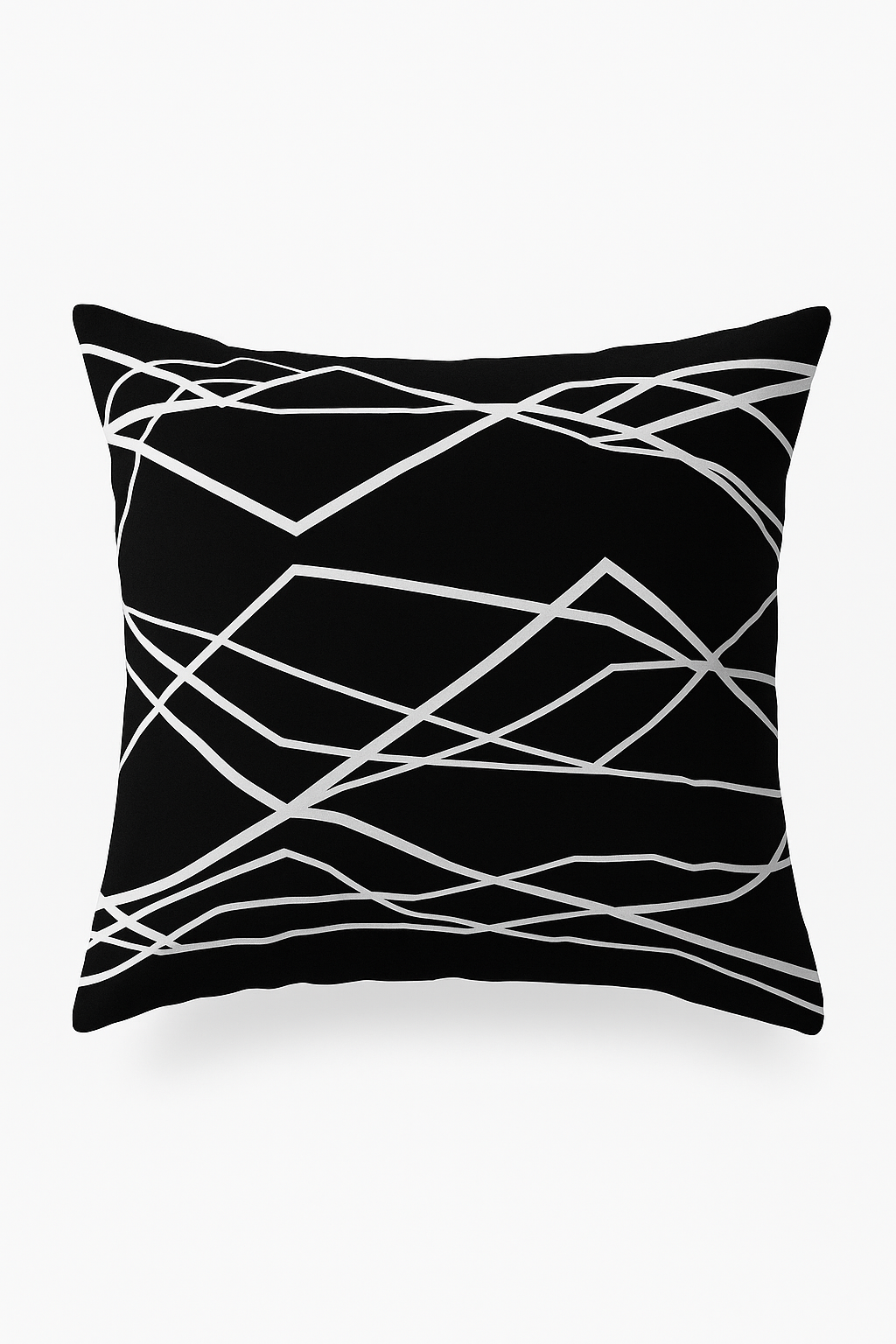 Black and White Geometric Throw Pillow Cover, Interior, Style Two
