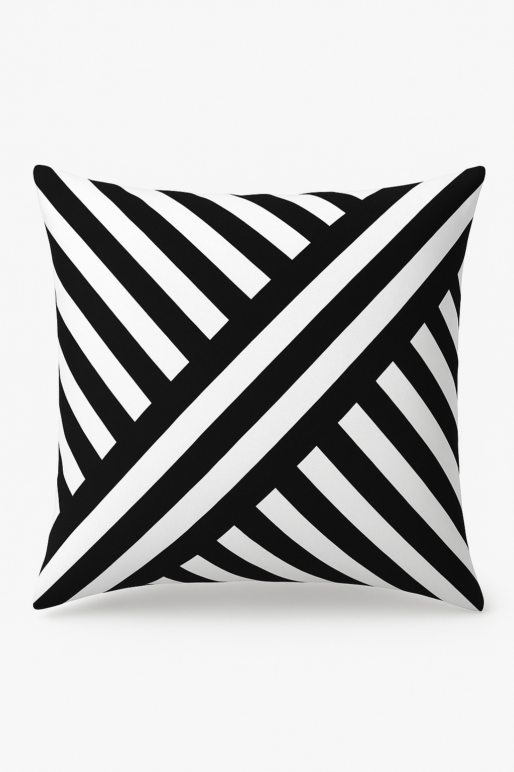 Black and White Geometric Throw Pillow Cover, Interior, Style One