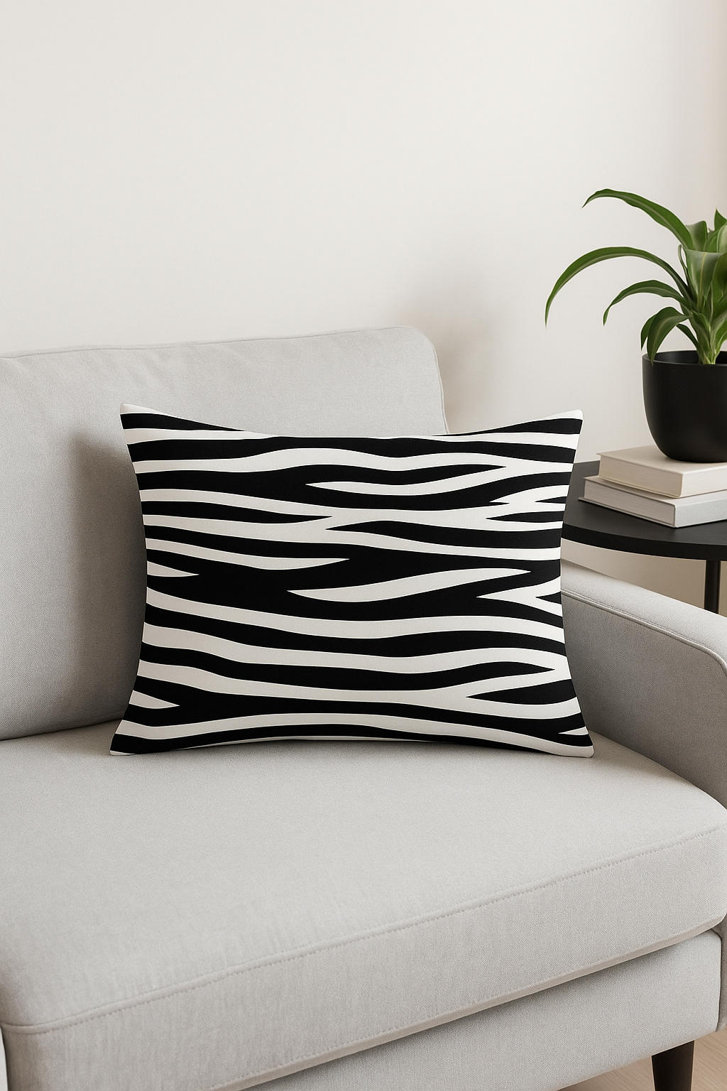 Black and White Geometric Throw Pillow Cover for Hotels and Guests - view 2