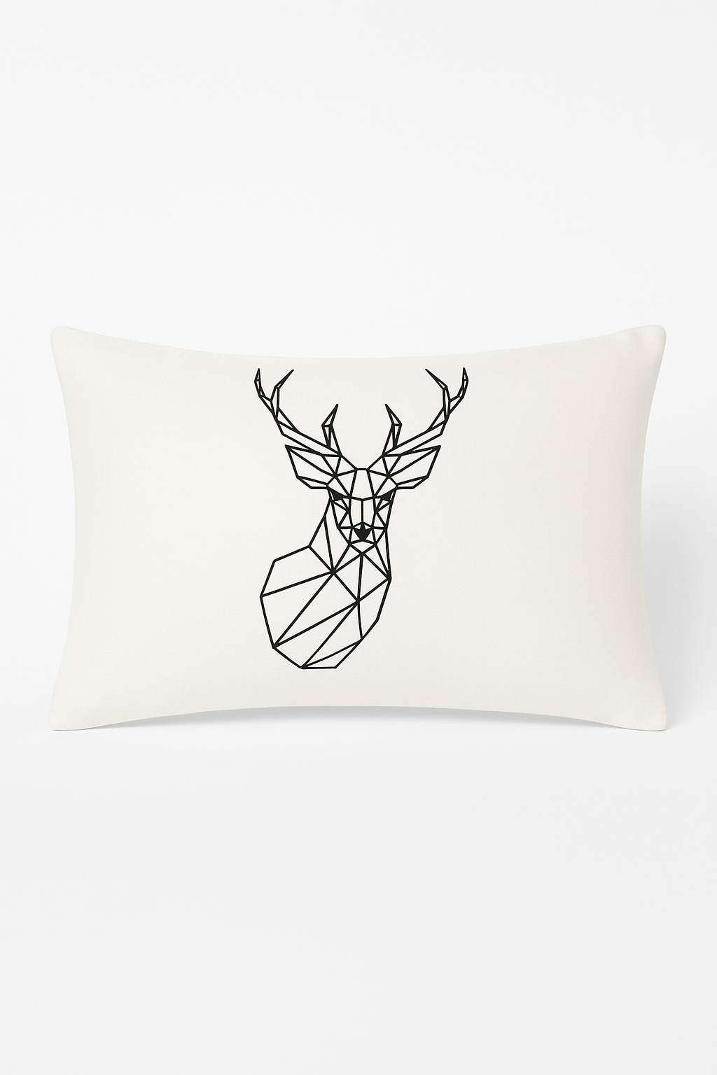 Simple and elegant black and white geometric throw pillow cover