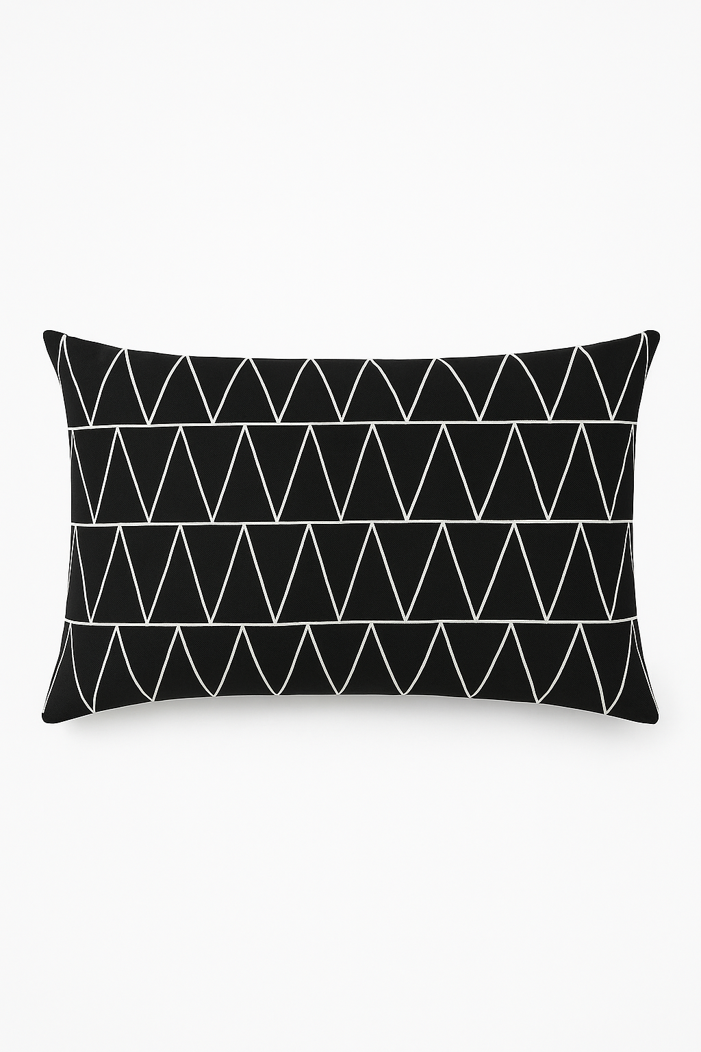 Black and Yellow Geometric Throw Pillow Cover, 30x50 cm, Bold Look