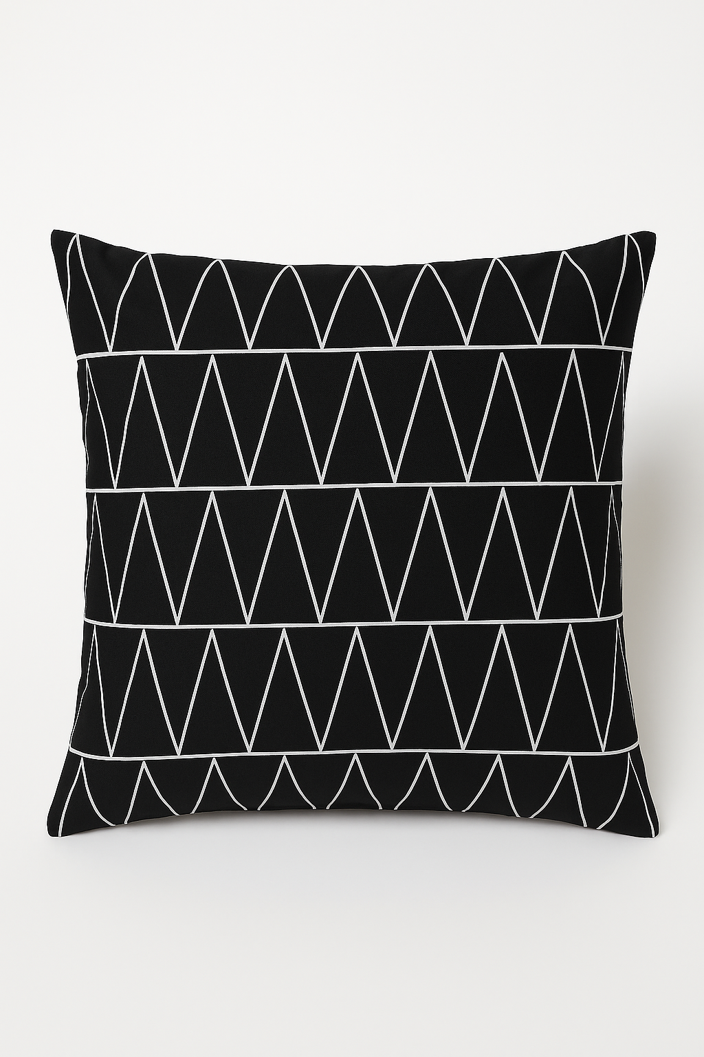 Sophisticated Black and White Geometric Throw Pillow Cover